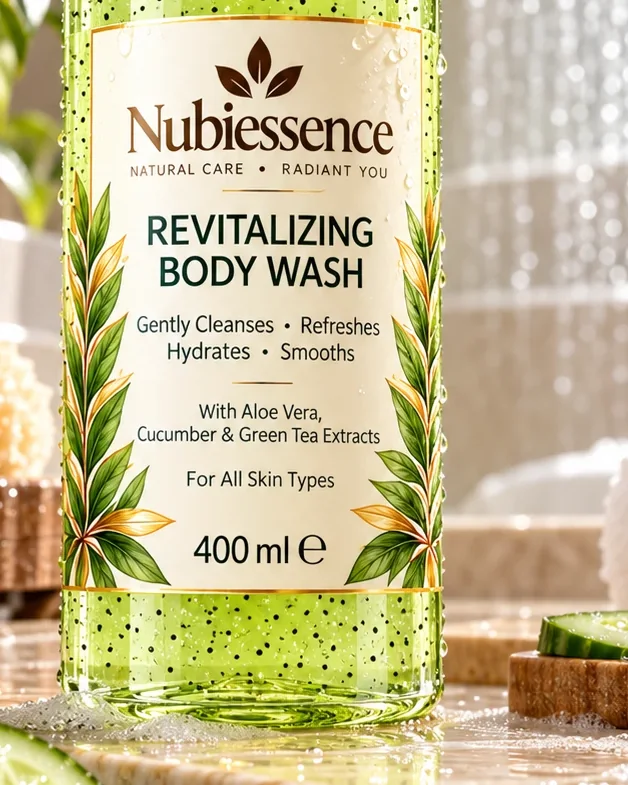 Revitalizing Body Wash label close-up